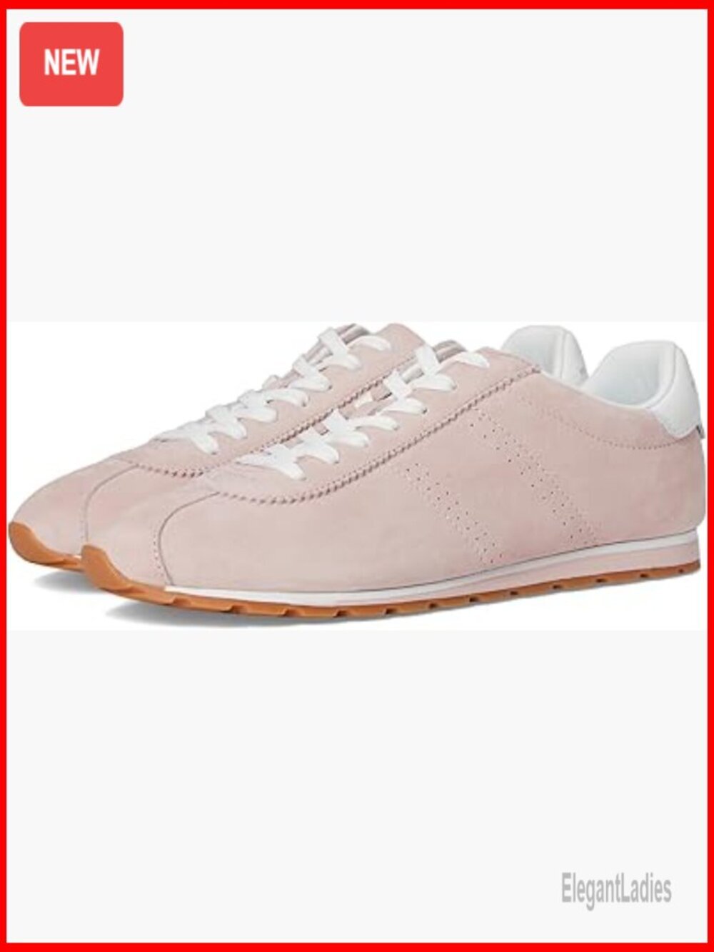 Suede Lace-Up Sneakers with Almond Toe and Platform Heel